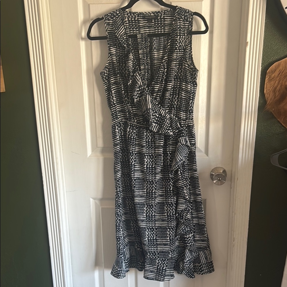 Elegant Blue and White Women's Dress